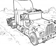 Coloriage Camion américain