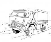 Coloriage et dessins gratuit Camion de Police à imprimer