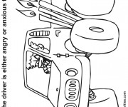 Coloriage conducteur furieux de Monster Truck