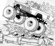 Coloriage Le spectacle de Monster Truck