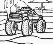 Coloriage Monster Truck américain