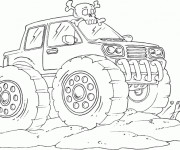 Coloriage Monster Truck au désert