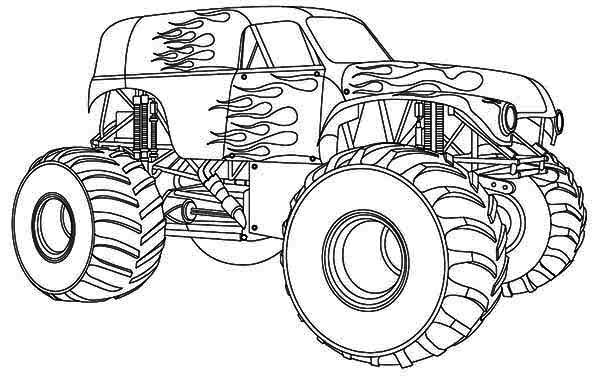 Coloriage et dessins gratuits Monster Truck Bounty hunter à imprimer