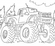 Coloriage Monster Truck de course