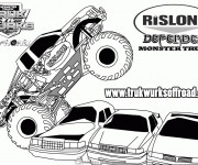 Coloriage Monster Truck Defender