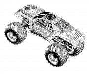 Coloriage Monster Truck destructeur