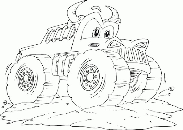 Coloriage et dessins gratuits Monster Truck en ligne à imprimer
