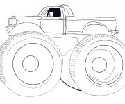 Coloriage Monster Truck vecteur