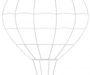 Coloriage Image d'une Montgolfi&egrave;re facile