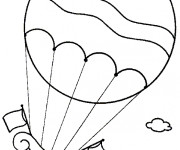 Coloriage Montgolfi&egrave;re dans les airs