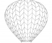 Coloriage Montgolfi&egrave;re en bois