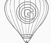 Coloriage Montgolfi&egrave;re et la lettre G