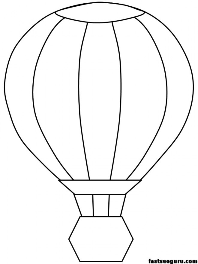 Hot Air Balloon Template Printable Free