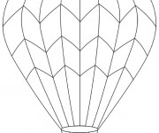 Coloriage Montgolfière graphique