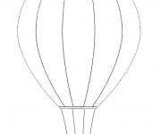 Coloriage Une Montgolfi&egrave;re simplifi&eacute;