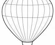 Coloriage Une Montgolfière vectoriel pour découpage