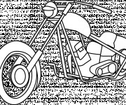 Coloriage et dessins gratuit Moto Harley Davidson en couleur à imprimer