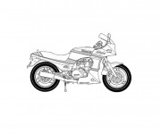 Coloriage Moto Kawasaki pour enfant