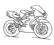 Coloriage Moto Yamaha Enfant