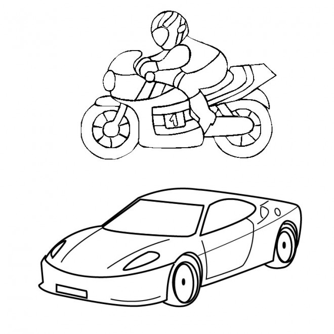 Coloriage Voiture Et Moto Honda Dessin Gratuit A Imprimer