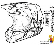 Coloriage Casque de Moto Cross