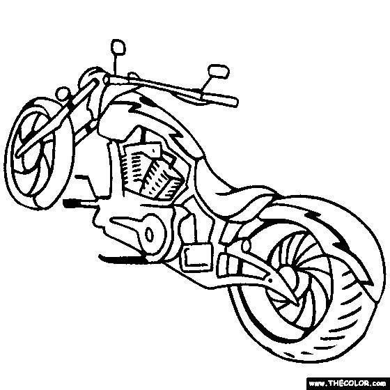 Coloriage et dessins gratuits Moto Harley Davidson impressionnante à imprimer