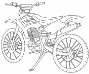 Coloriage et dessins gratuit Motocross classique à imprimer