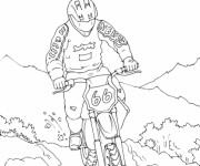 Coloriage Motocross dans la nature