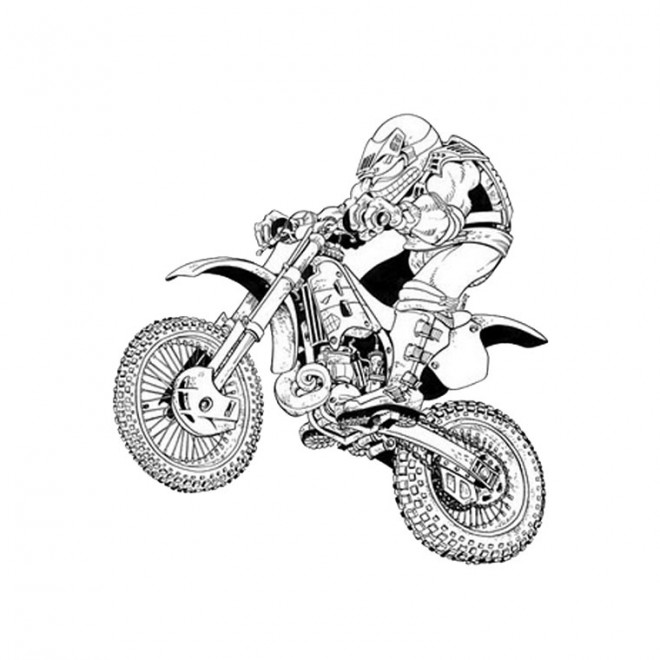 Coloriage Motocross gratuit à imprimer