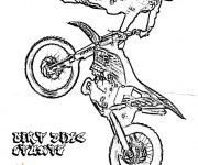 Coloriage Motocross et le saut magnifique