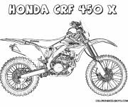 Coloriage Motocross Honda CRF-450x