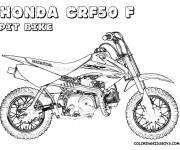Coloriage Motocross Honda Pit Bike