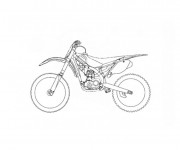 Coloriage Motocross simple