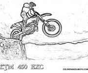 Coloriage Motocross sur montagne