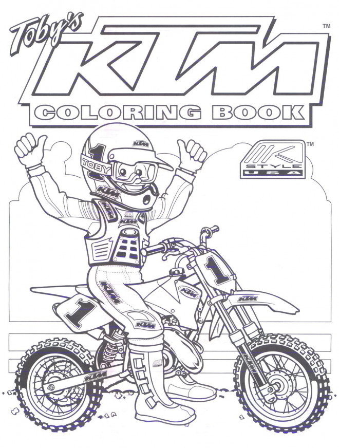 Coloriage et dessins gratuits Motocycliste et Motocross pour coloriage à imprimer