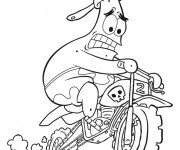 Coloriage Motocycliste humoristique dessin anim&eacute;