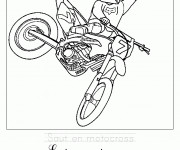 Coloriage Saut en Motocross