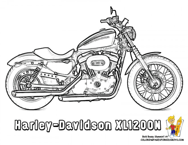 Coloriage et dessins gratuits Harley Davidson XL1200N à imprimer