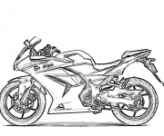 Coloriage Motocyclette 1