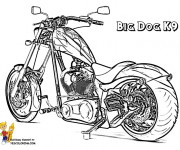 Coloriage Motocyclette 11