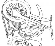 Coloriage Motocyclette 14