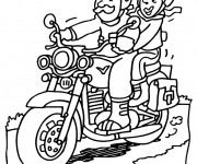 Coloriage Motocyclette 25