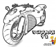 Coloriage Motocyclette 34