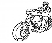 Coloriage Motocyclette 35