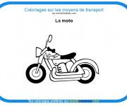 Coloriage La Moto et Les Moyens de transport