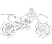 Coloriage Moto Cross 125 pour enfant