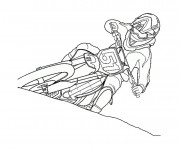 Coloriage et dessins gratuit Moto Cross à imprimer