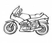 Coloriage Moto de course en noir et blanc