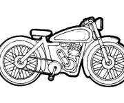 Coloriage Moto de course vectoriel