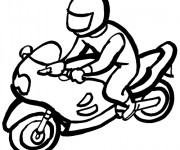 Coloriage Moto en vecteur